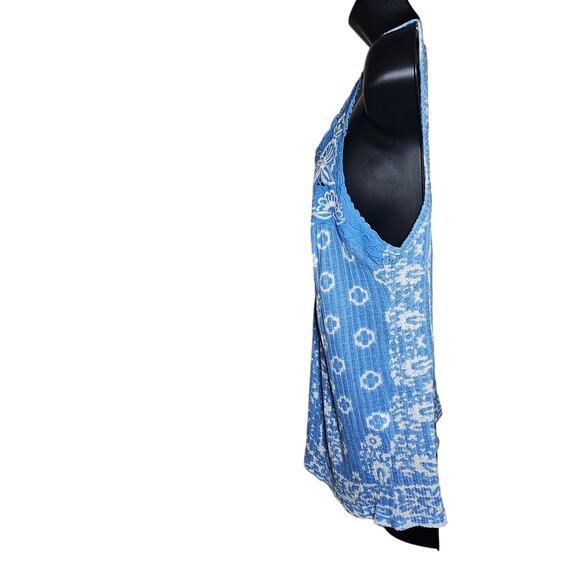 Lucky Brand Women's Blue Boho Swing Tank Top Small - Picture 3 of 8